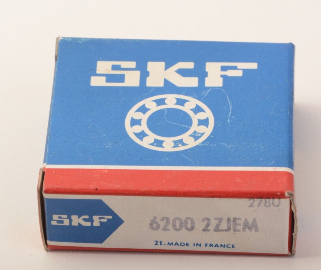 SKF 6200-2ZJEM Radial/Deep Groove Ball Bearing – 10 mm ID, 30 mm OD, 9 mm Width