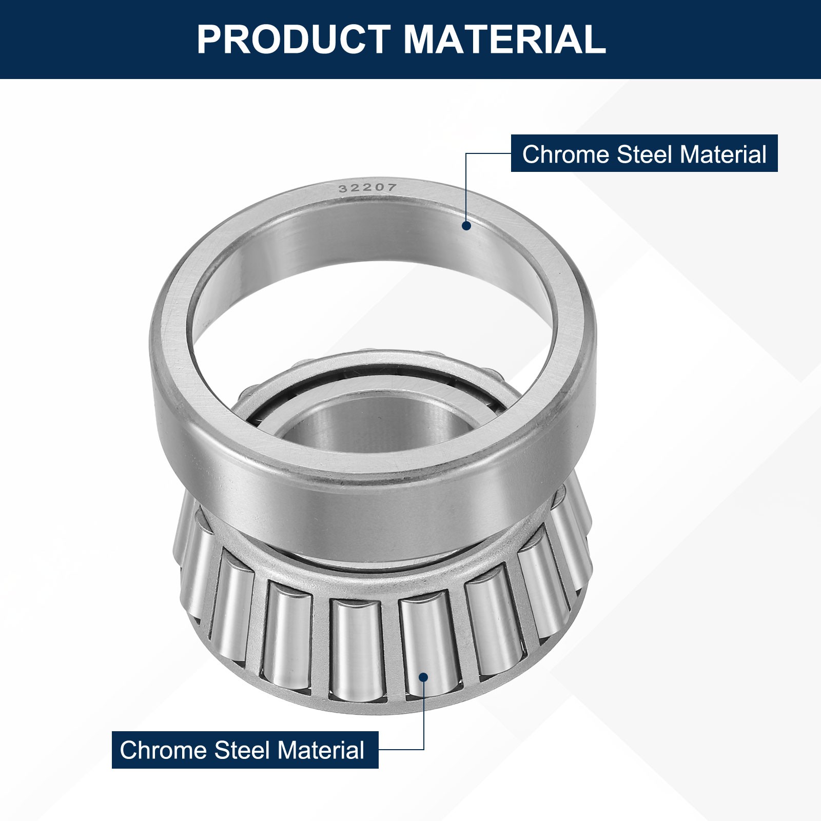 32207 Tapered Roller Bearing Cone and Cup 35mm Bore x 72mm OD P6
