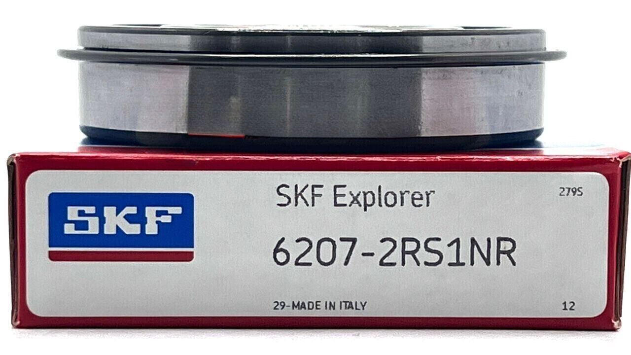 SKF 6207 2RS1 NR SEALED BALL BEARING+ SNAP RING 35x72x17mm