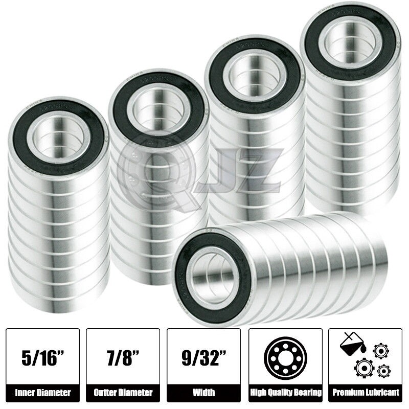 [Qty.50] 1604-2RS Deep Groove Radial Ball Bearing [0.375in x 0.875in x 0.3437in]