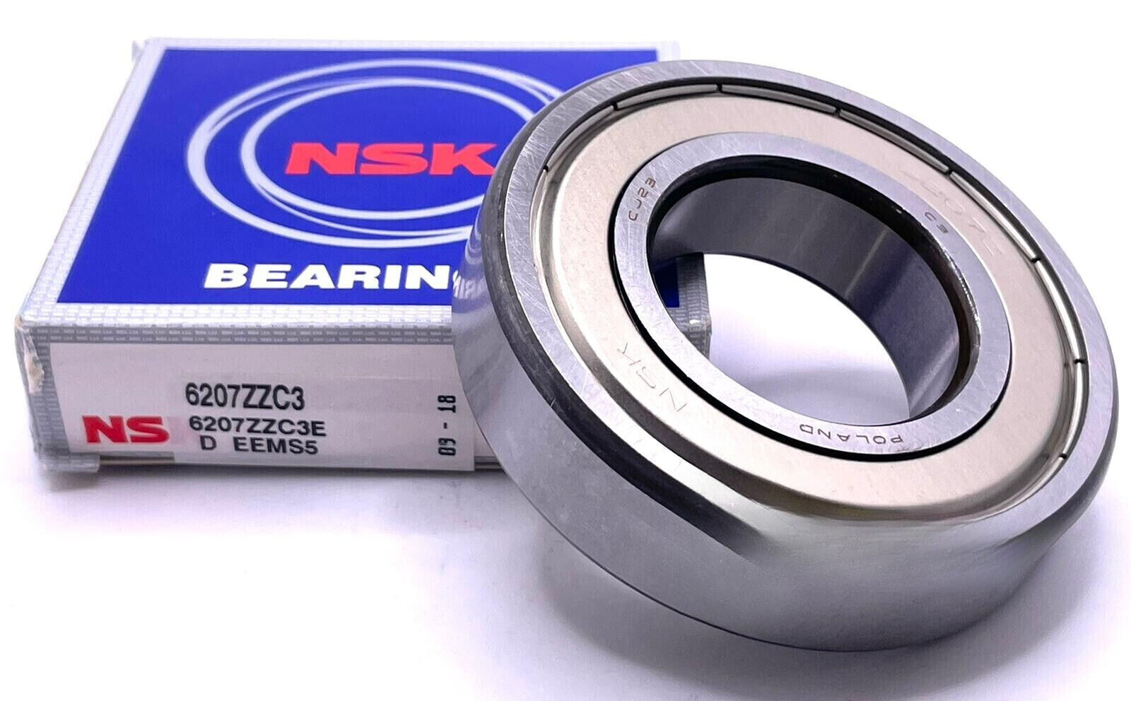 NSK 6207 ZZ C3 DEEP GROOVE BALL BEARING, METAL SHIELDED 35x72x17 mm