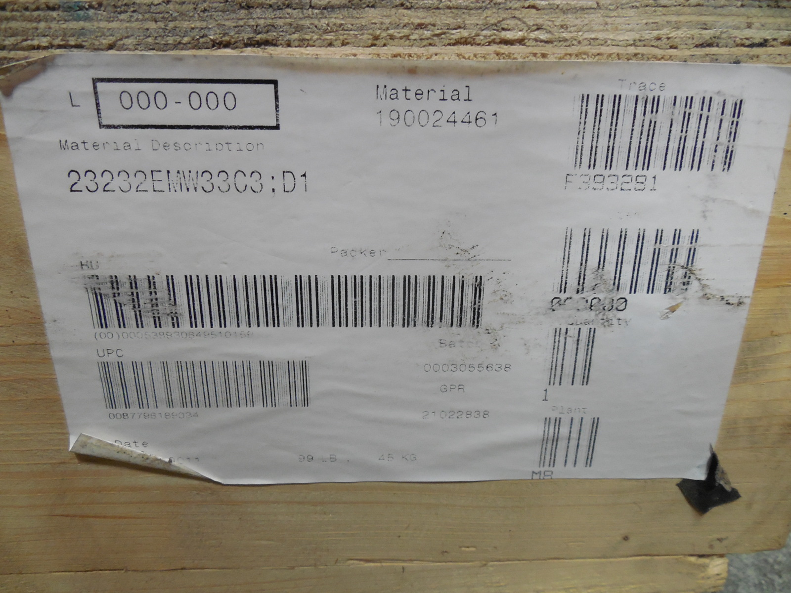 NEW Timken 23232EMW33C3 Spherical Roller Bearing 160 mm Bore 290mm OD Strat Bore