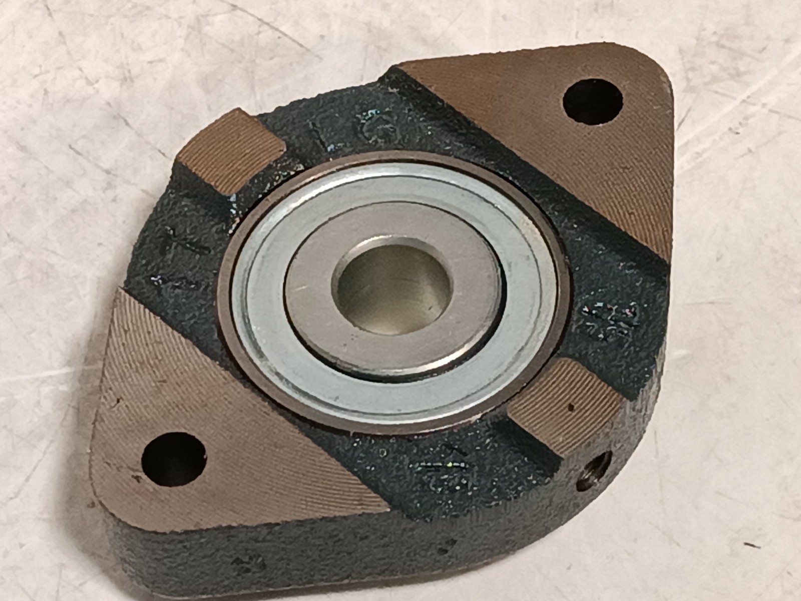 INA GLCTE12 Two-bolt Flanged Bearing, Bore: 12mm, Oval Cast Iron Housing