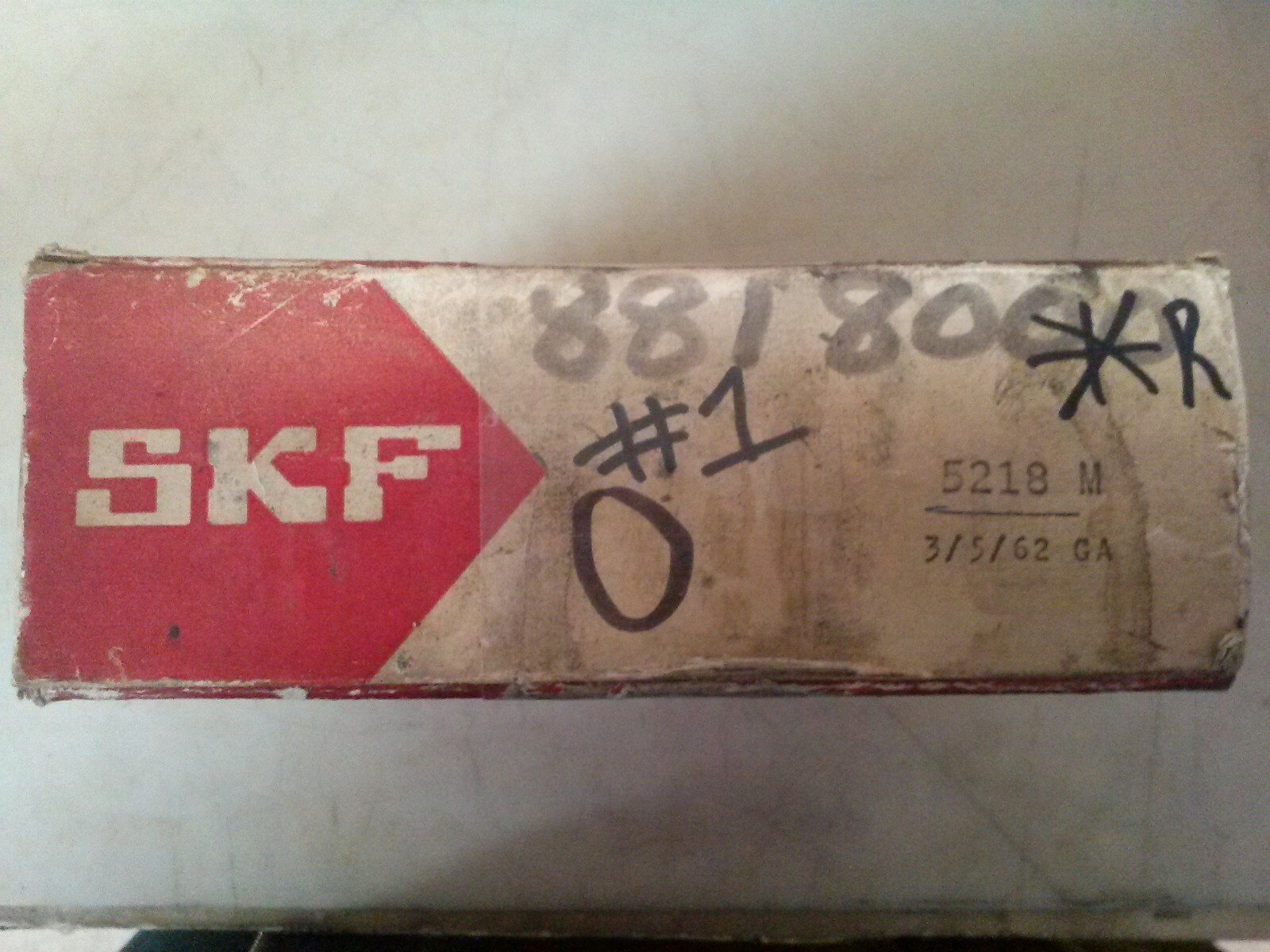 SKF 5218M double row bearing – machined brass cage, made in USA. * rust #2