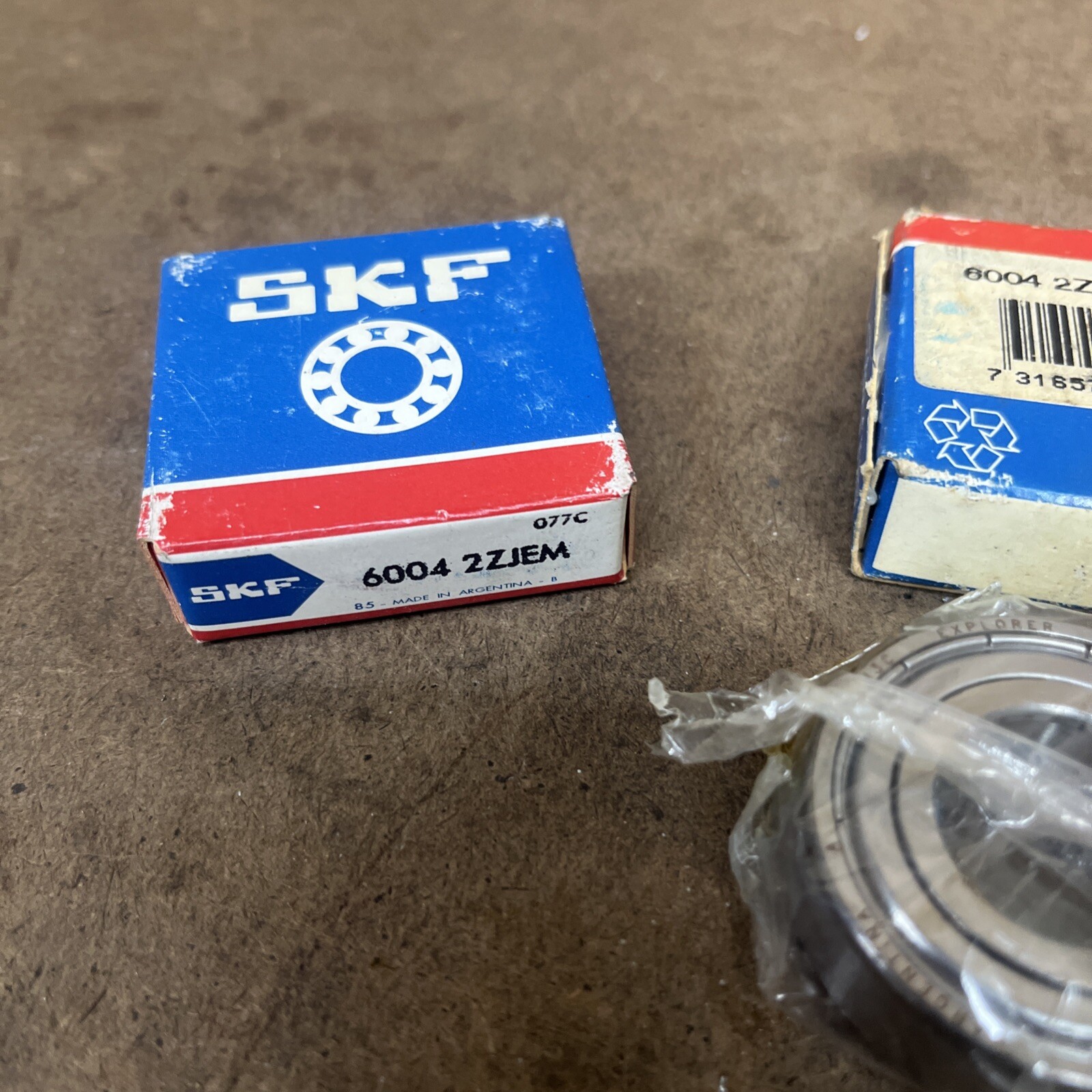 Qty. 2 SKF Model: 6004-2ZJEM-UE01 Deep Grove Bearings. New Old Stock
