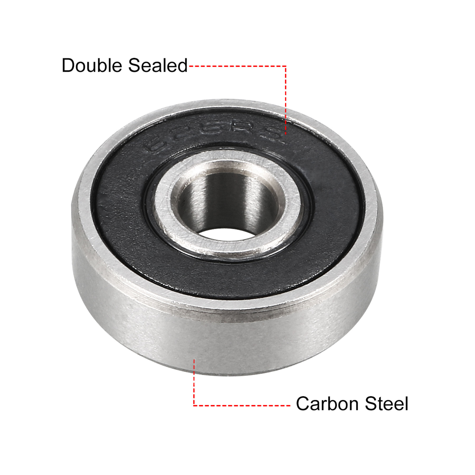 10PCS 6 x 19 x 6mm Double Sealed 626-2RS Deep Groove Ball Bearing