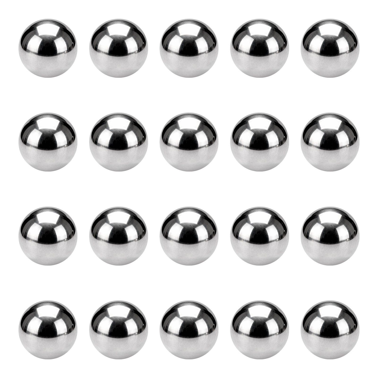 20Pcs 12mm Bearing Balls, 316L Stainless Steel G200 Precision (Mirror Polished)