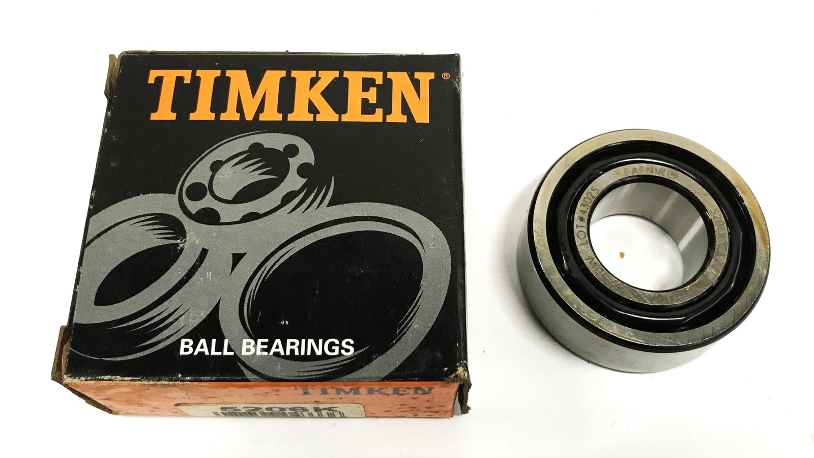 ?Timken 2-3/8 inch Double Row Ball Bearing 5206K NOS
