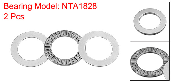2pcs NTA1828 Thrust Needle Roller Bearings 1-1/8 x 1-47/64 x 5/64-inch w Washer