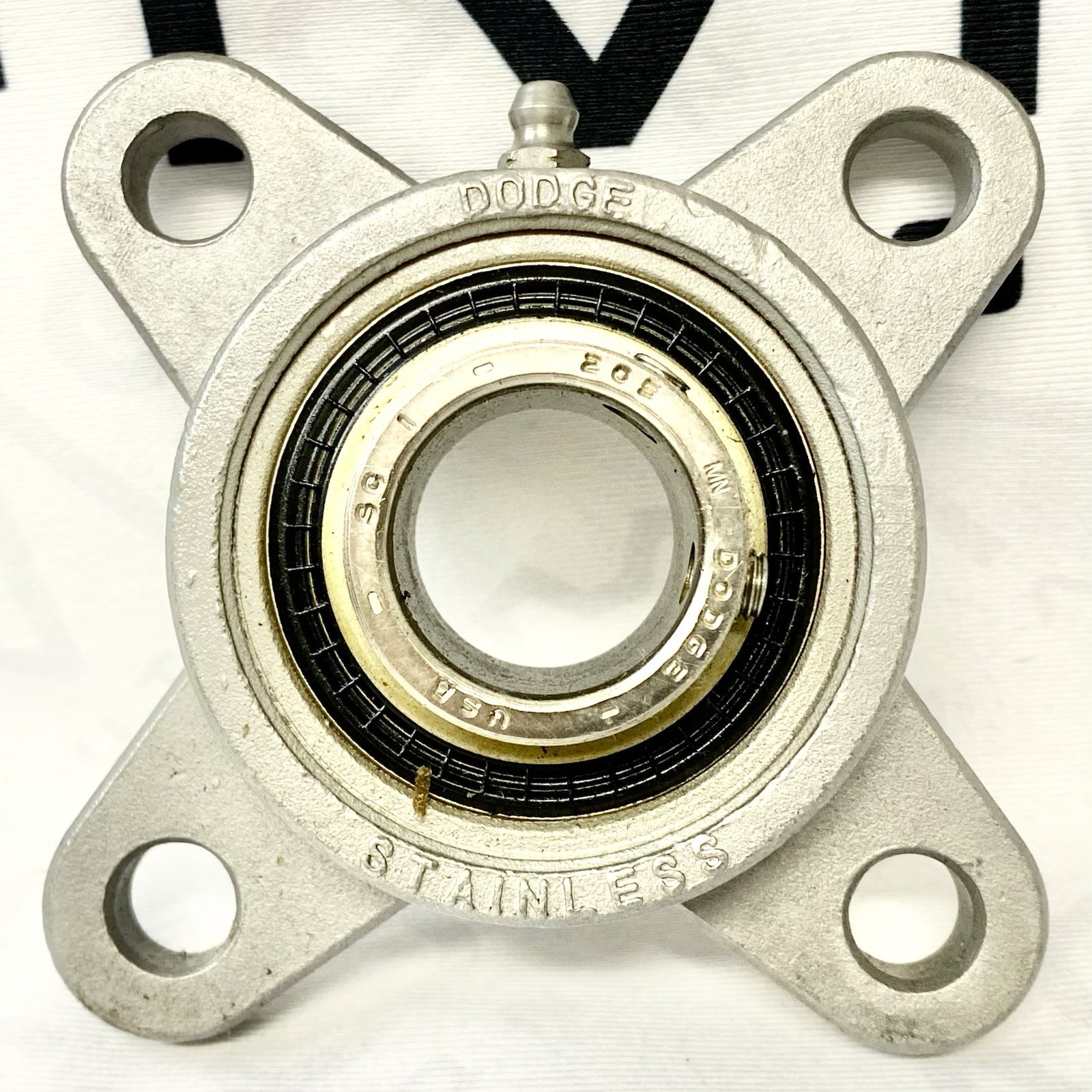 Baldor F4B-SCEZ-100-SHCR Stainless Steel Flange Bearing 25mm 4-Bolt SC Series