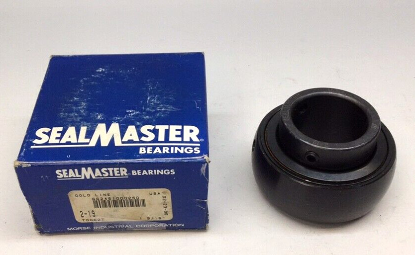 SealMaster 2-19 Ball Insert Bearing Cylindrical Bore 1-9/16″ ID Gold Line