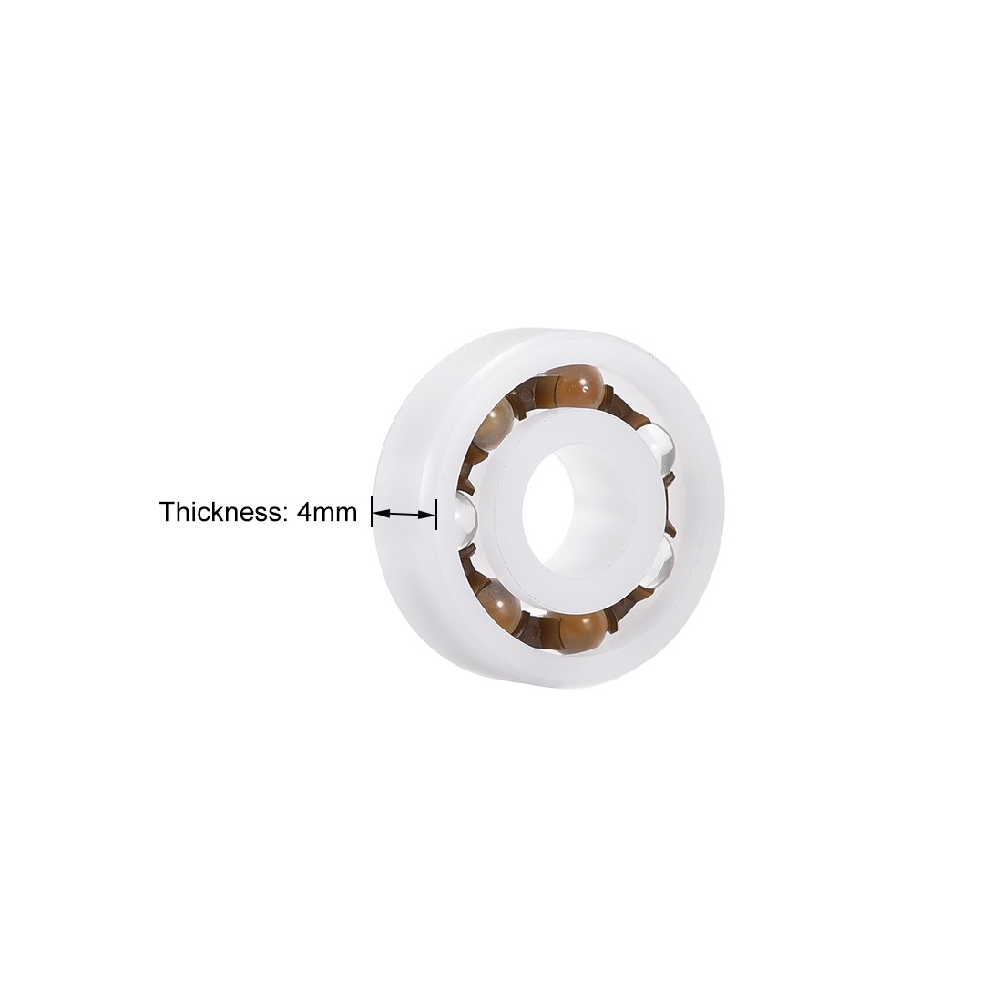 694 Plastic Bearings 4x11x4mm Glass Ball Nylon Cage 5pcs