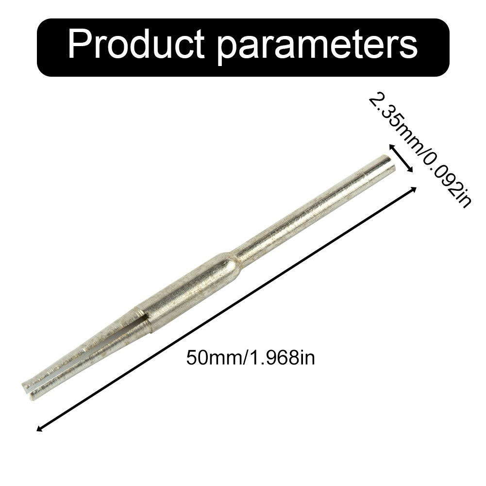 12 2.35mm/3.0mm Sandpaper Abrasive Straight Split Mandrels-Clip Type Rotary-Tool