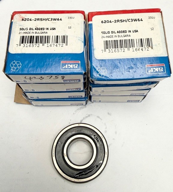 Lot of 9 SKF deep groove ball bearing, 6204-2RSH/C3W64, 20x47x14mm