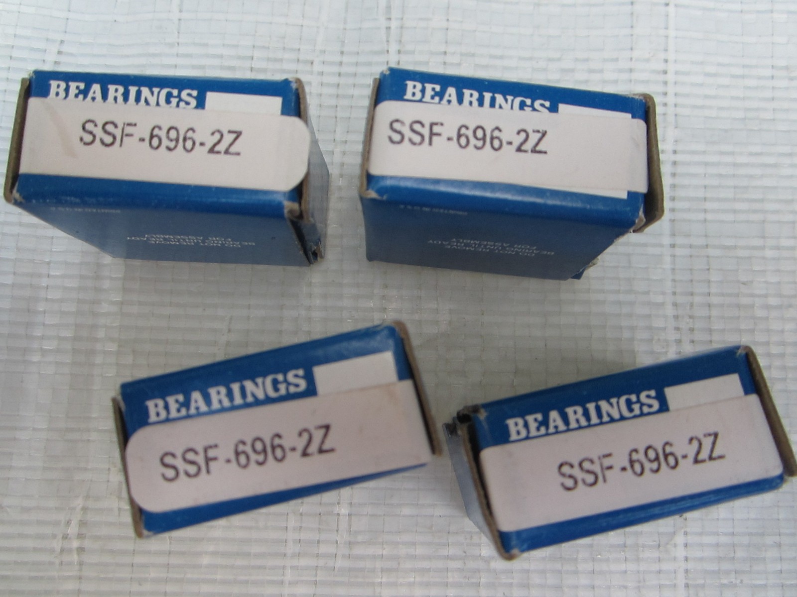 NMB SSF-696-2Z DOUBLE SHIELDED MINI BALL BEARING LOT OF 4 SSF6962Z