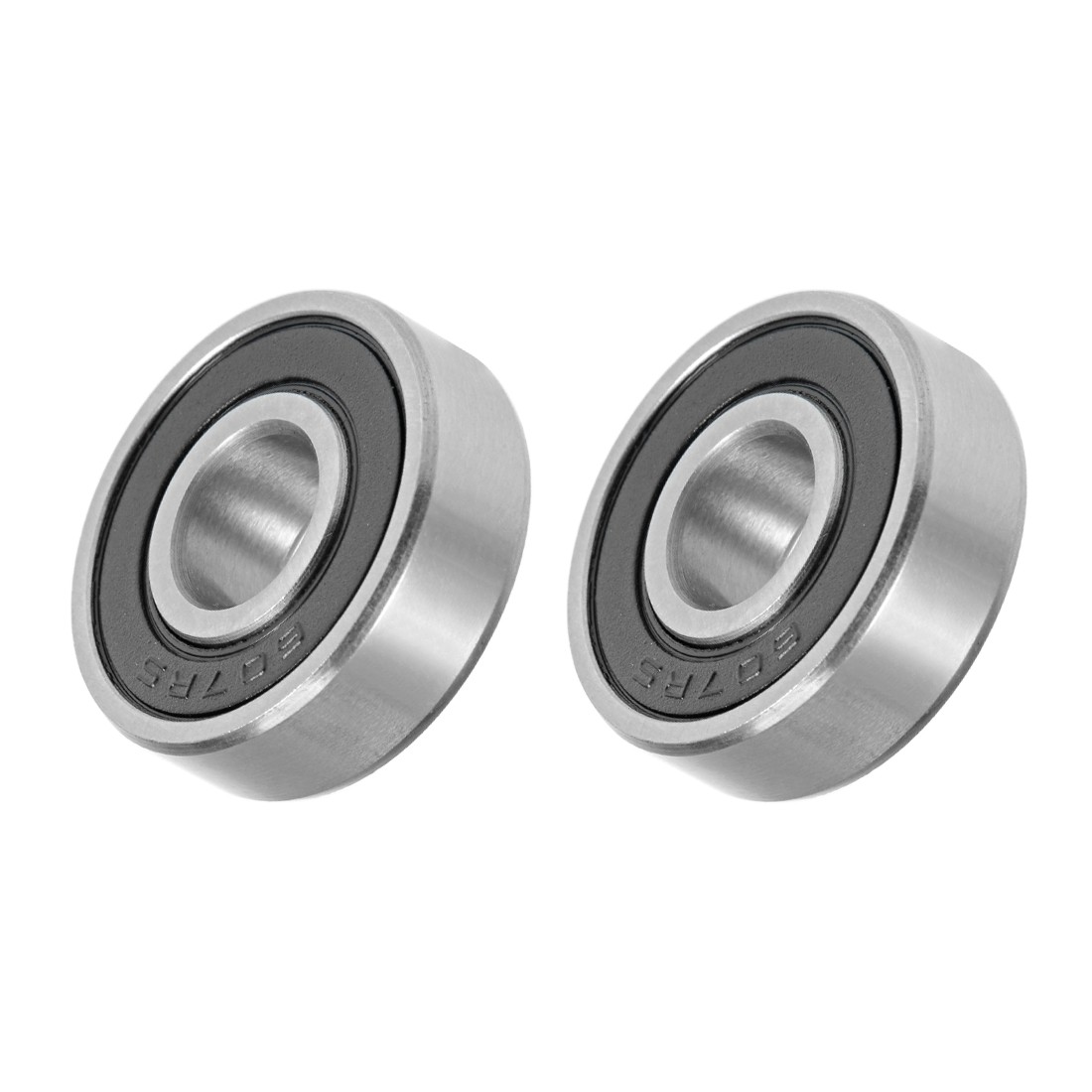 Deep Groove Ball Bearings 607-2RS 7mmx19mmx6mm 2Pcs Chromium Steel Double Sealed