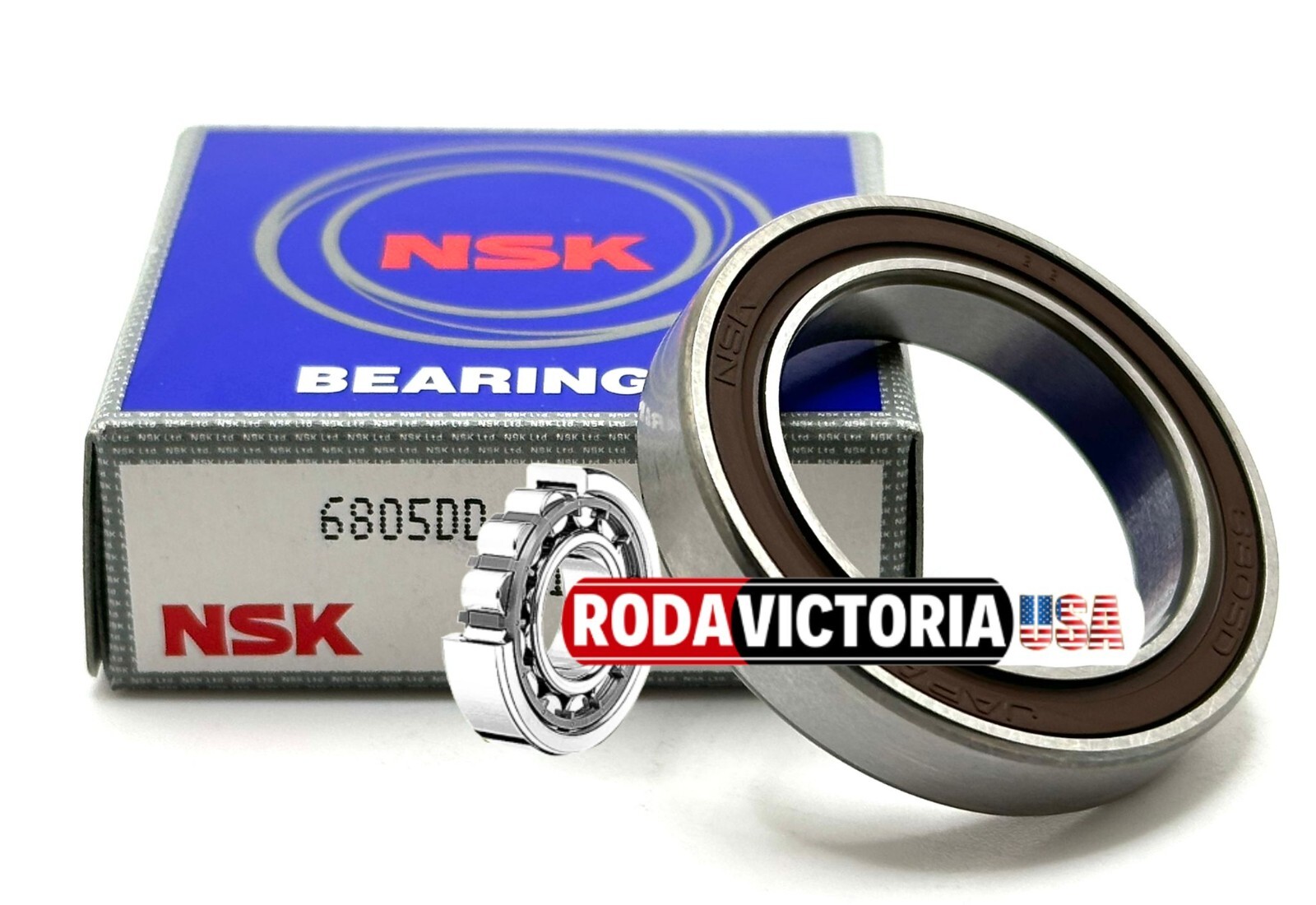 NSK JAPAN 6805 DDU DEEP GROOVE BALL BEARING, RUBBER SEALED 25x37x 7mm 61805-2RS