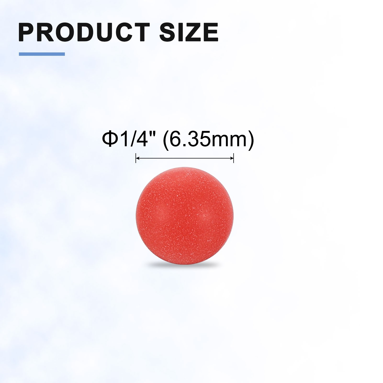 100pcs PP 1/4″ (6.35mm) Plastic Balls for Red Bearings