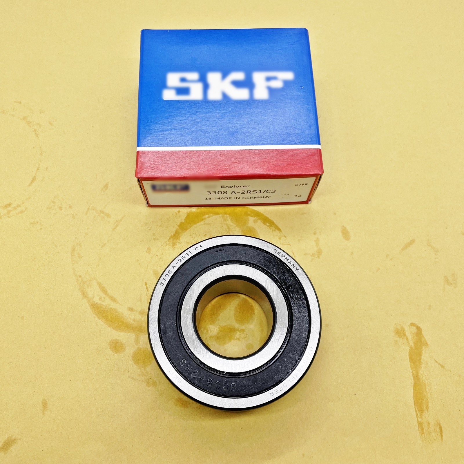 40x90x36.5mm NEW Double Row Angular Contact Ball Bearing Fits SKF 3308A2RS1/C3