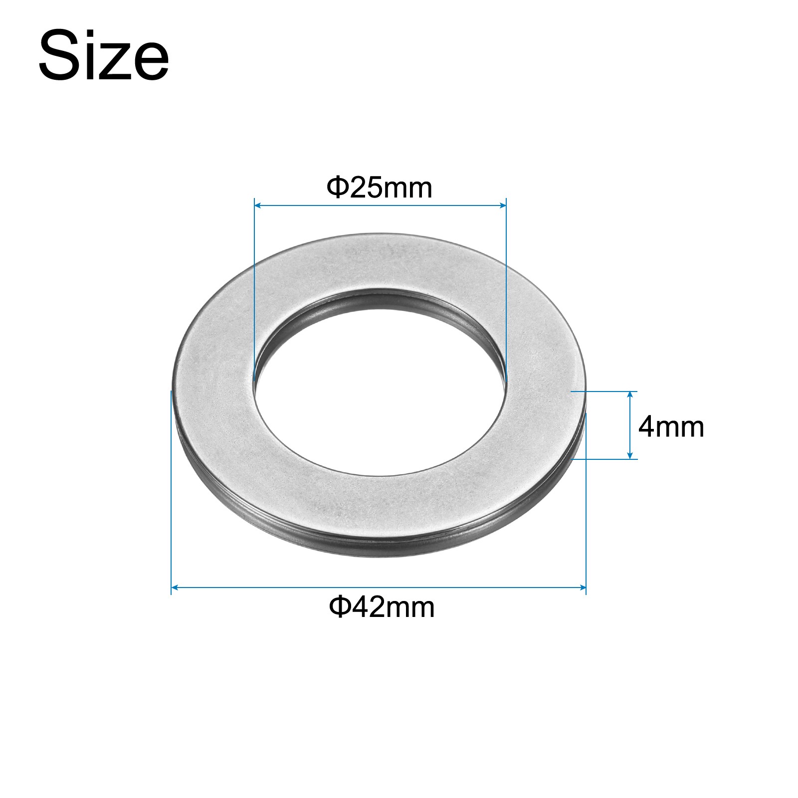 5 Sets AXK2542+2AS Thrust Needle Roller Bearings 25x42x4mm, P5 (ABEC 5)