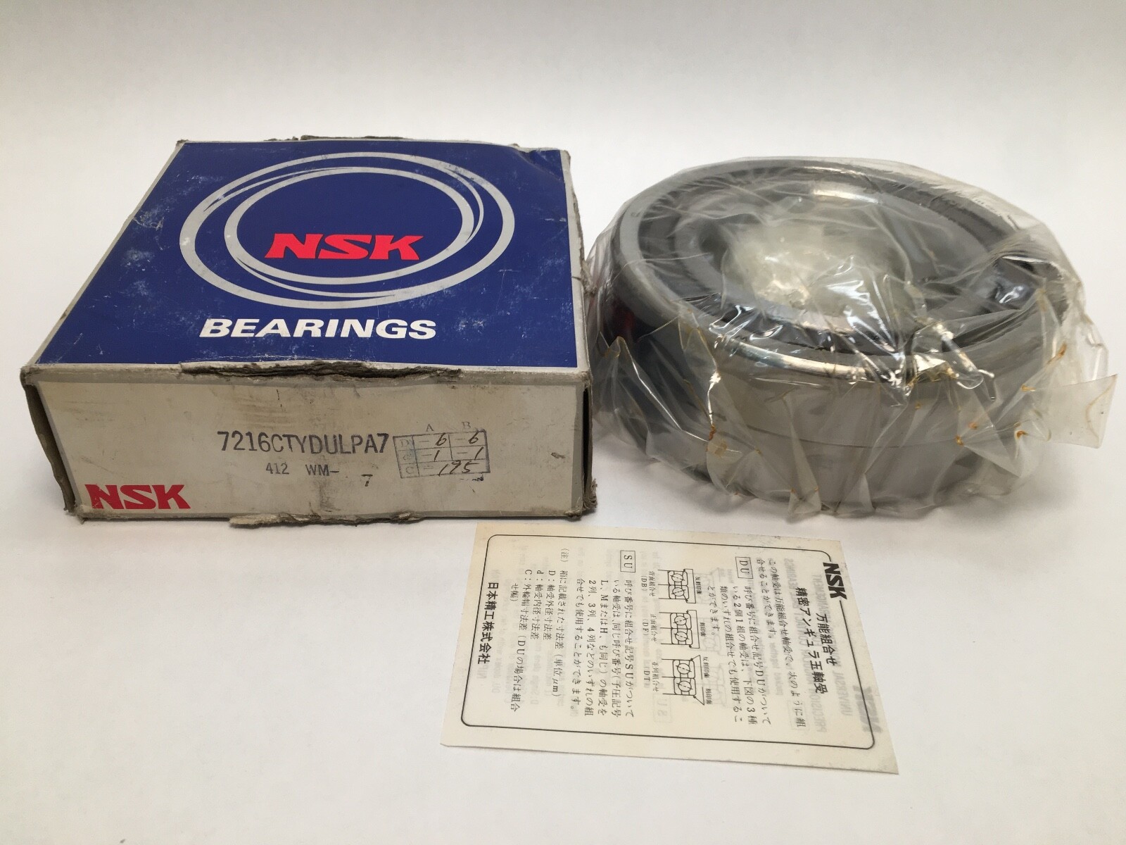 NSK 7216CTYDULPA7 Angular Bearing 80x140x26 mm 7216-CTY-DUL-PA7 Japan 2 pcs