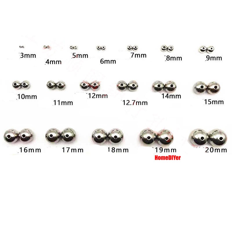 Dia 2mm-60mm Solid Stainless Steel Through Hole Balls Smooth Drilling Steel Ball