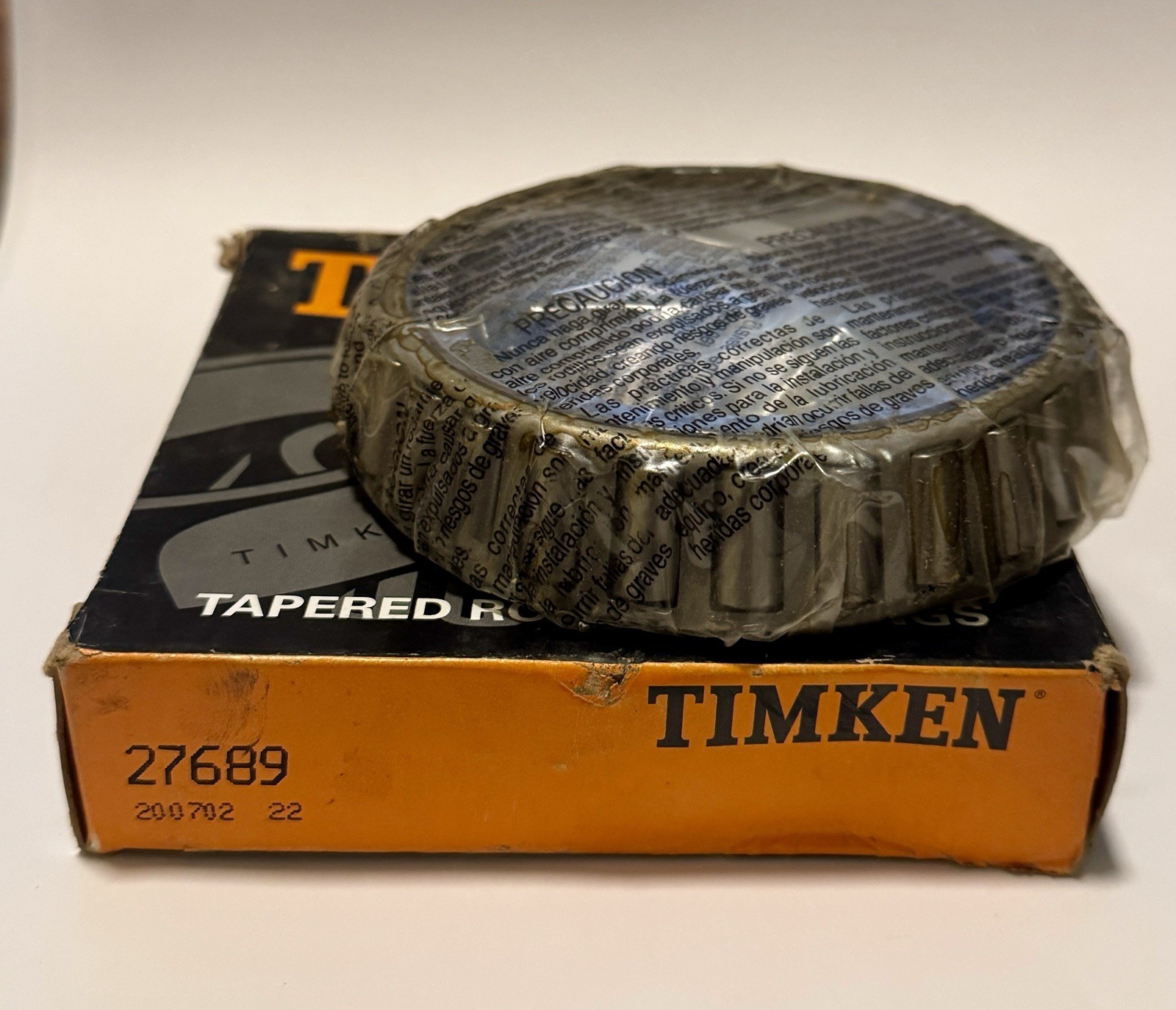 One (1) Timken 27689 Tapered Roller Bearing Cone 3.2813″ ID USA NEW