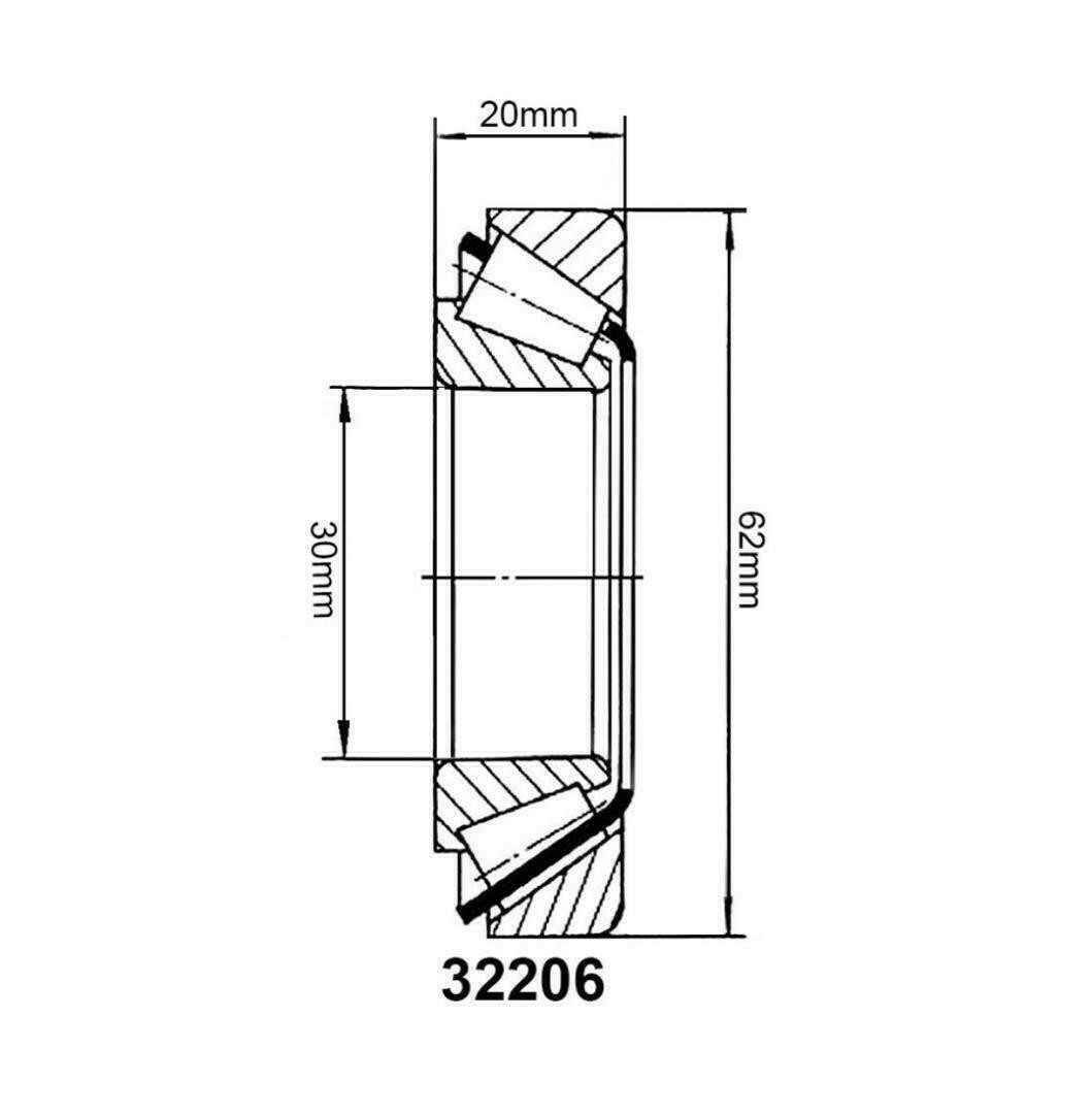 TOPROL 32206 Tapered Roller Bearing Race Set New Replacement 30x62x21.25 TOPROL