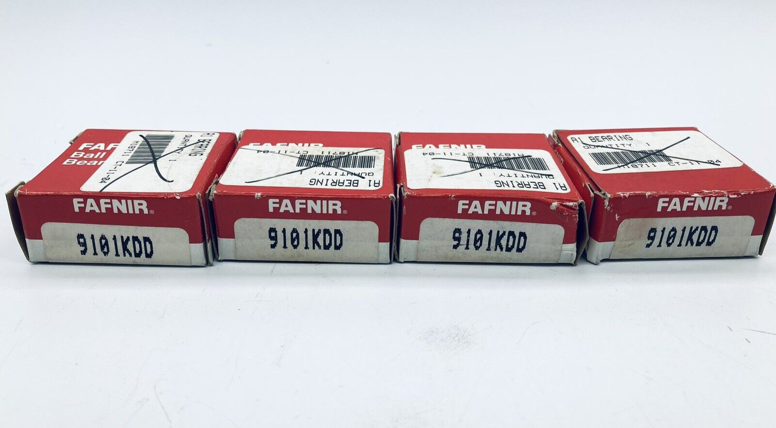 LOT OF 4 FAFNIR 9101KDD DEEP GROOVE BALL BEARING 12mmID 28mmOD 8mmWIDE