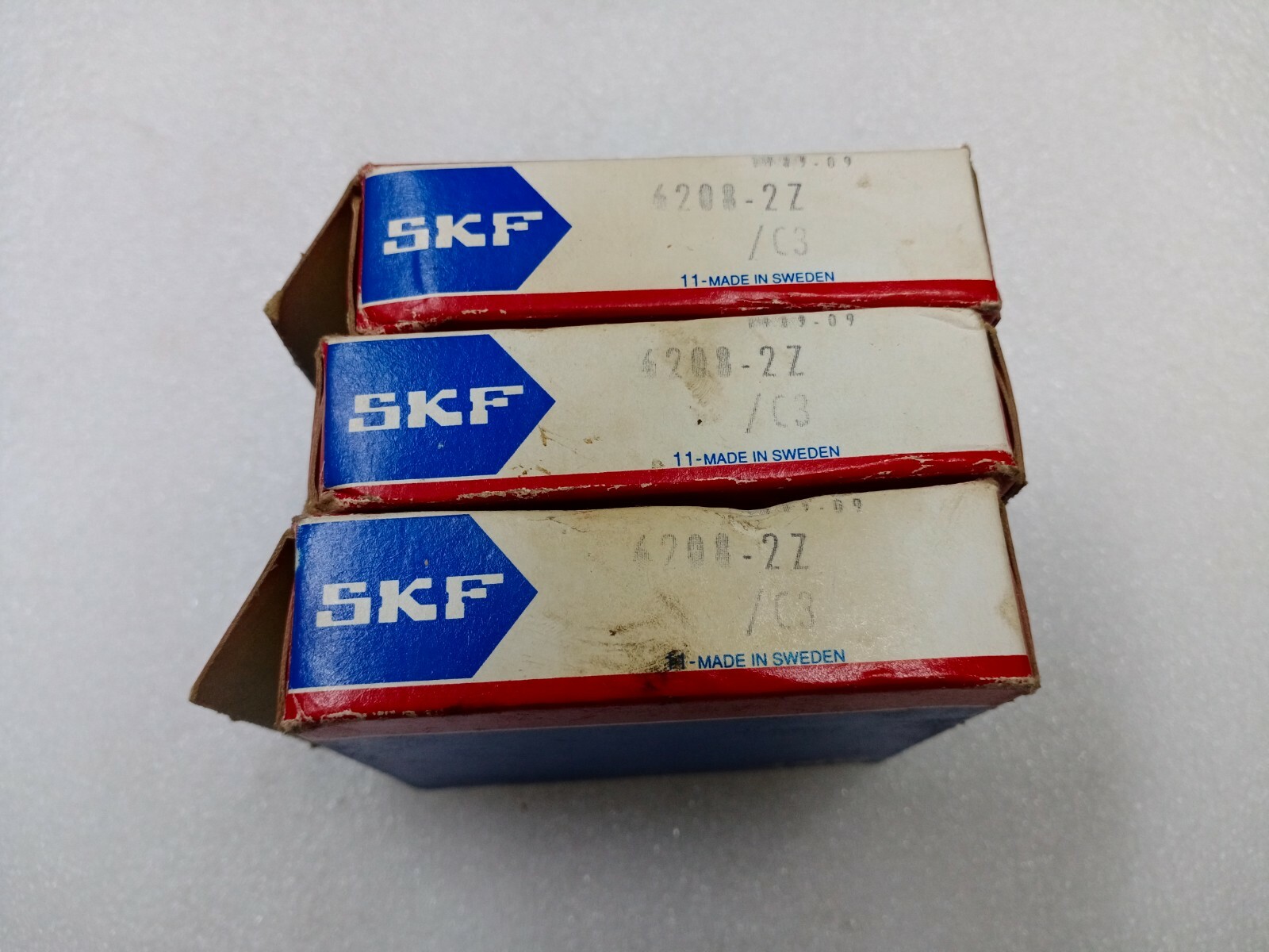 6208 ZZC3 Double Metal shields Ball Bearing 40x80x18 MM SKF SWEDEN 3Pcs 6208ZZC3