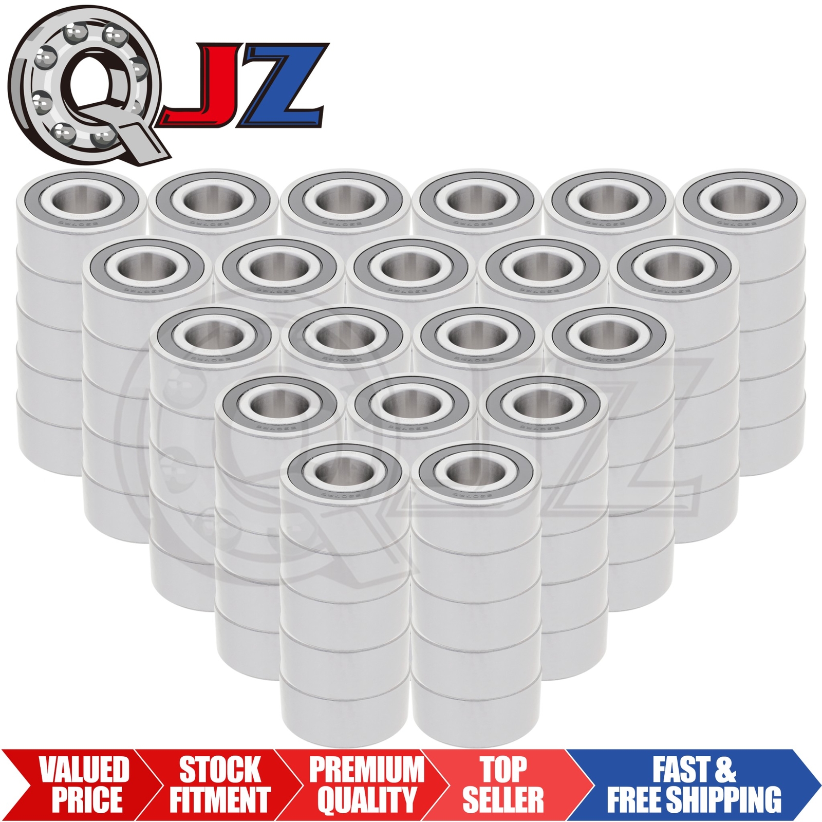 [Qty.100] 5307-2RS Angular Contact Ball Bearing [35mm ID x 80mm OD x 34.9mm W]
