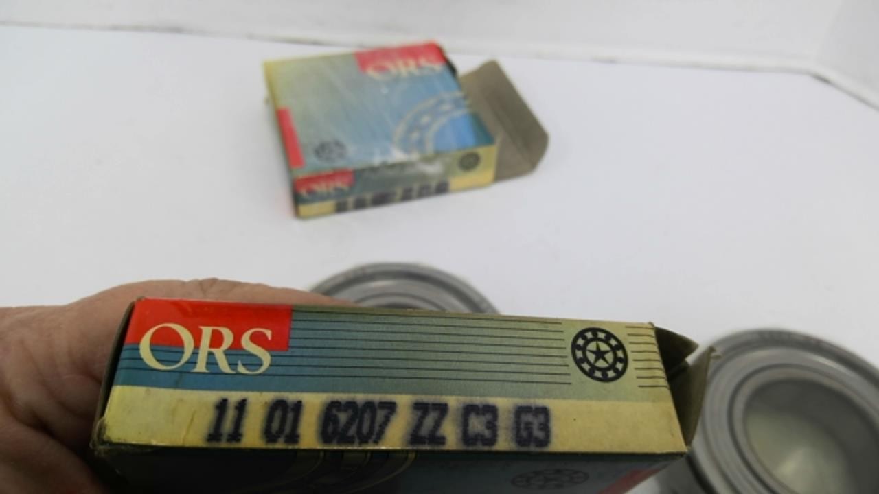 ORS 6207-ZZ-C3-G3 Deep Groove Ball Bearing Lot Of 2 Bore 1-7/16″ OAW 2-7/8″