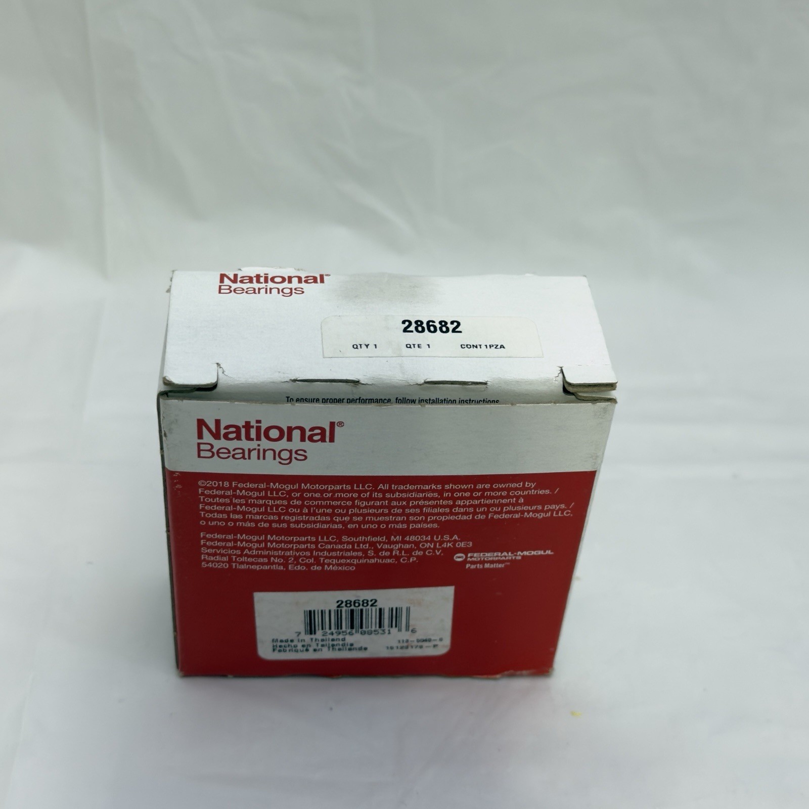 Tapered Roller Bearing Cone 28682 National Bearing 2.250″ Bore, 3.8437″ OD