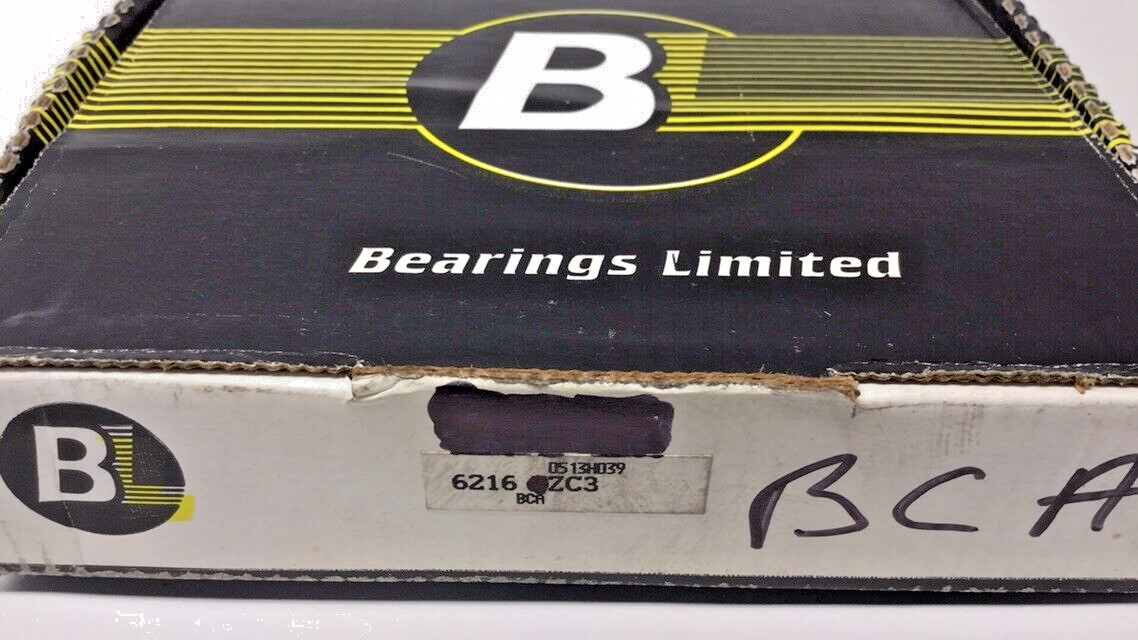 BL Bearings Limited 6216ZC3 Ball Bearing Single-Shielded (made by Bower BCA)