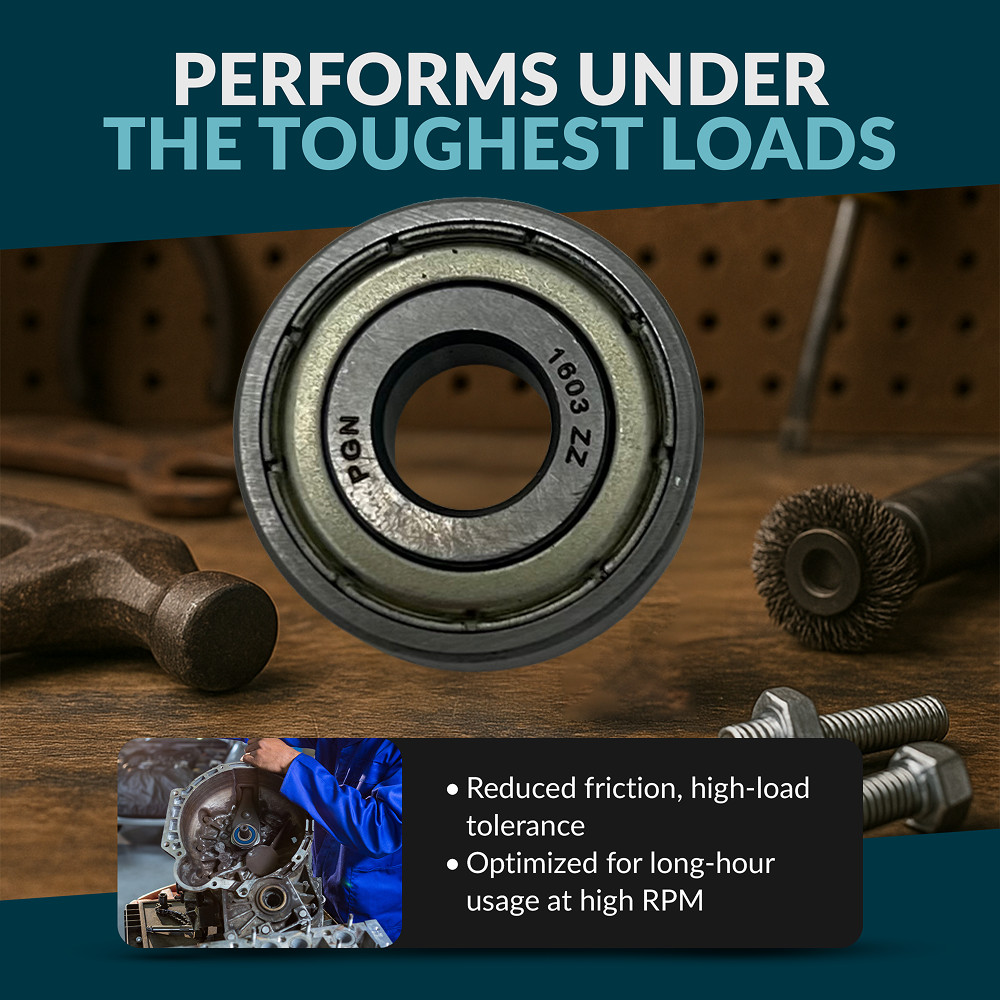 PGN (10 Pack) 1602-2RS Bearing – Lubricated Chrome Steel Sealed Ball Bearing