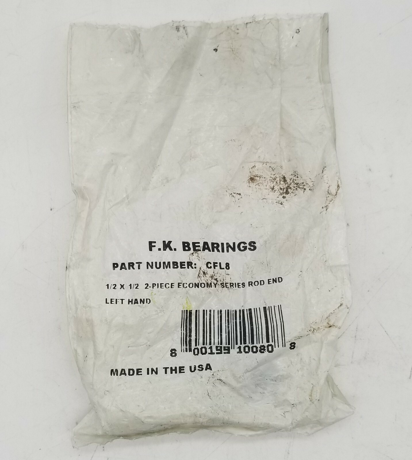 F.K. CFL8 CFL-8 1/2″ Female LH Rod End Bearing ~ New