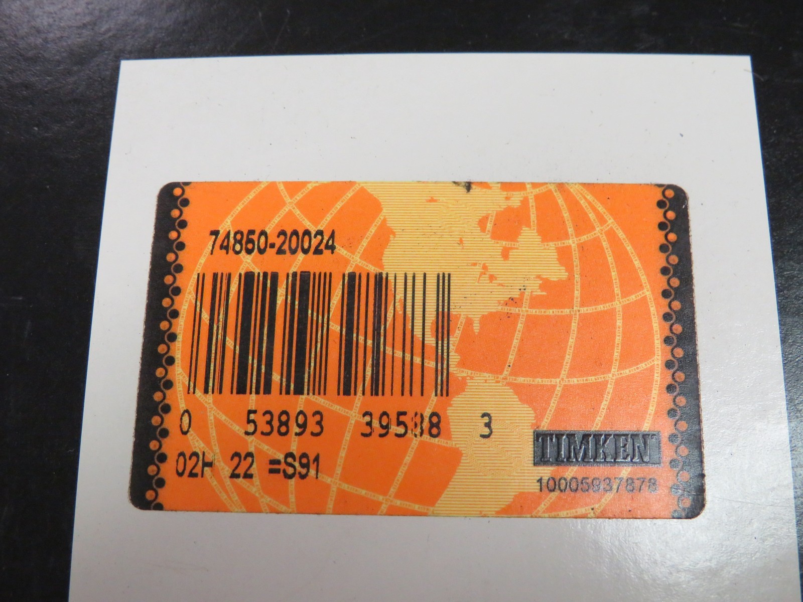 Timken 74850-20024 Tapered Roller Bearing Cup 8.5″ OD 1.375″ W BOX DAMAGE NEW