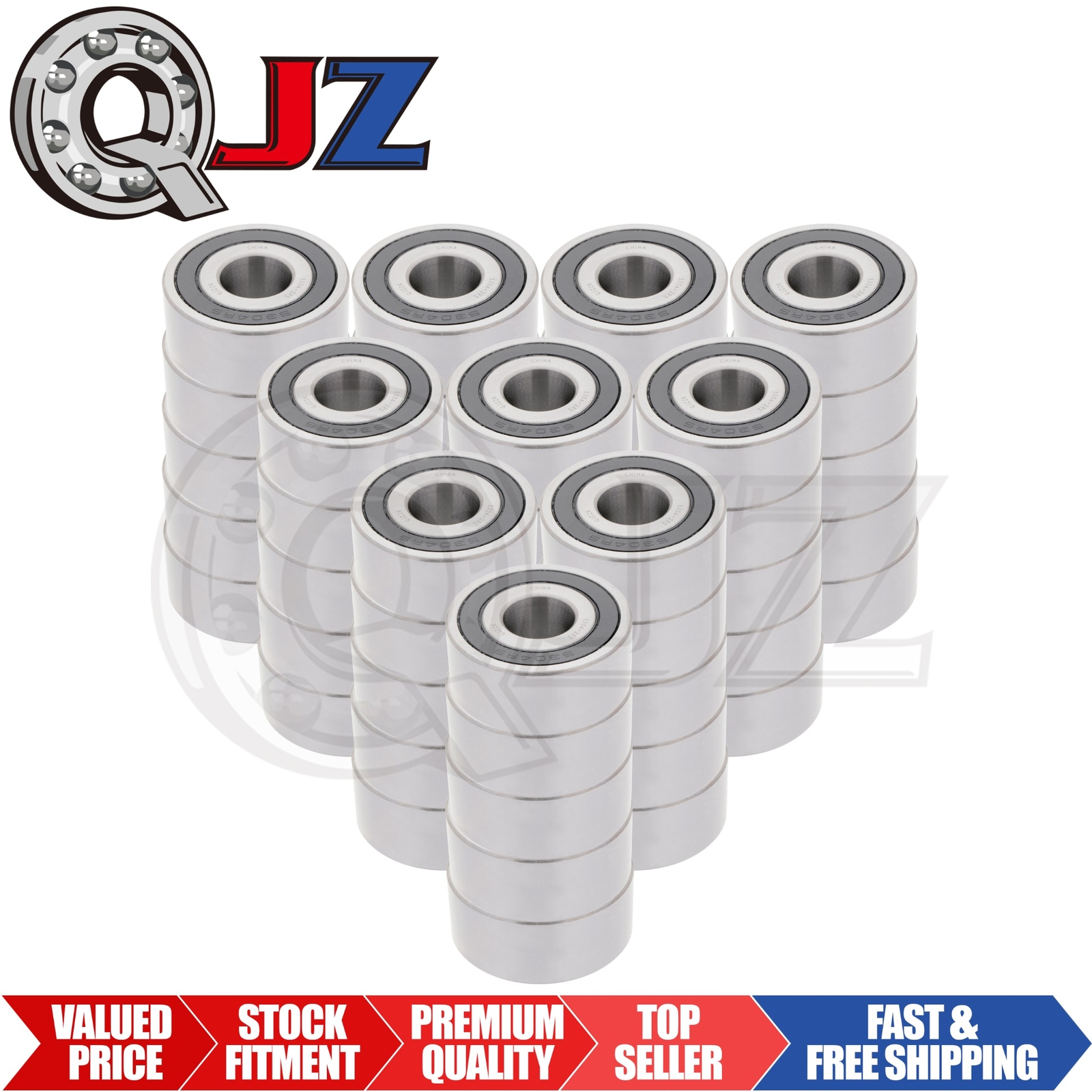 [Qty.50] 5304-2RS Angular Contact Ball Bearing [20mm ID x 52mm OD x 22.2mm W]