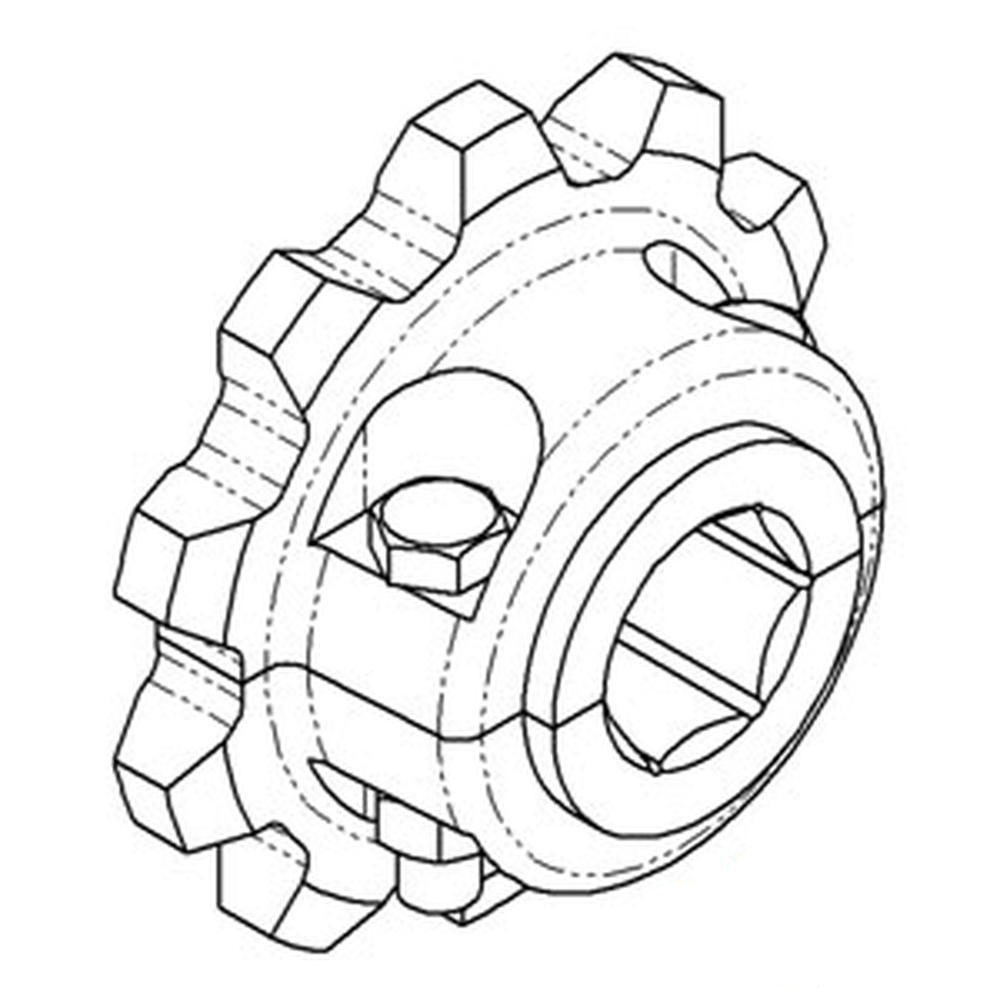 H121435 Sprocket, Feeder House, Upper