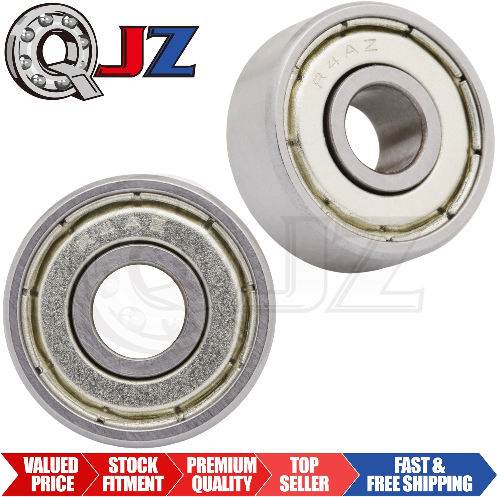 [Qty.2] SSR4A-ZZ Stainless Radial Ball Bearing [0.25″ ID x 0.75″ OD x 0.281″ W]