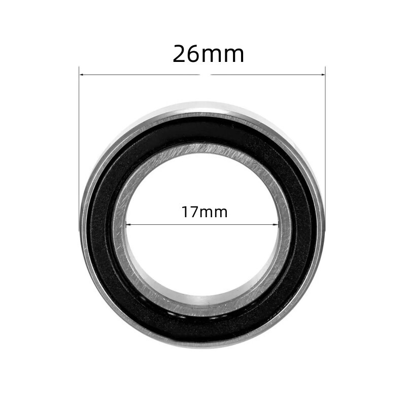8Pcs 6803-2RS Ball Bearings 17mmx26mmx5mm Chrome Steel Double Sealed