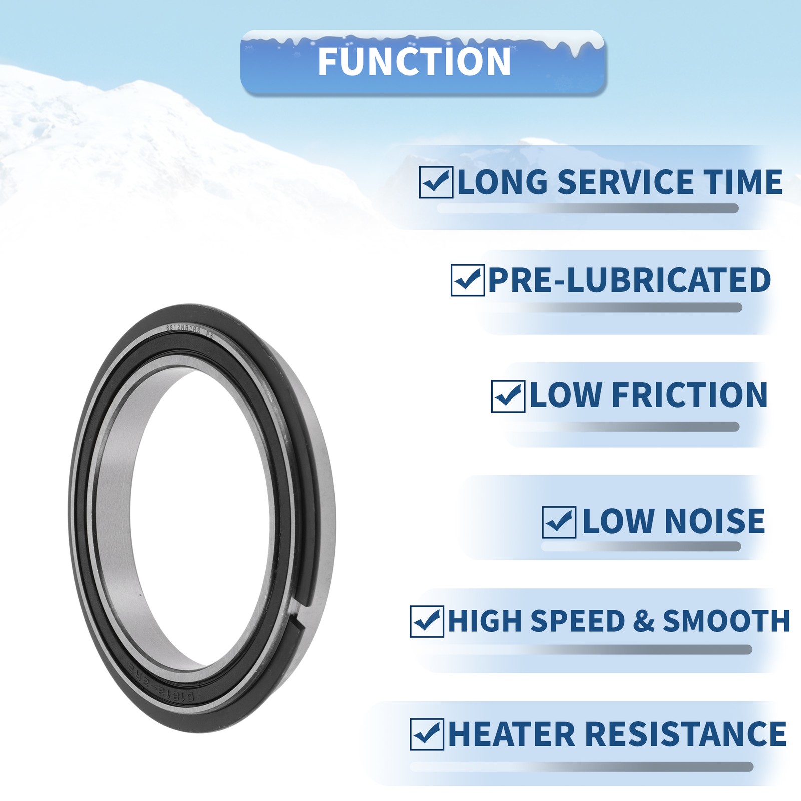 6812NR2RS Deep Groove Ball Bearings 60x78x10mm 1Pc Scooter Skateboard Wheel