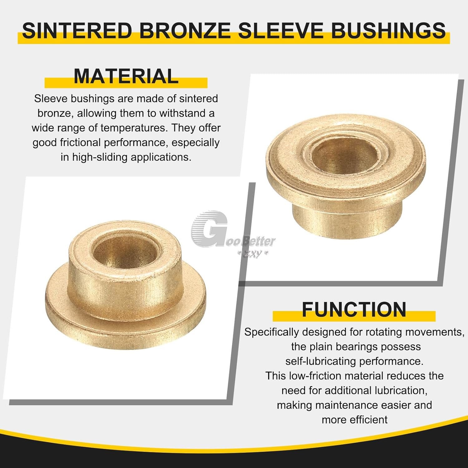 Metric Oilite Flanged Bronze Sintered Bearing Bushes Series -High Quality 1~55mm