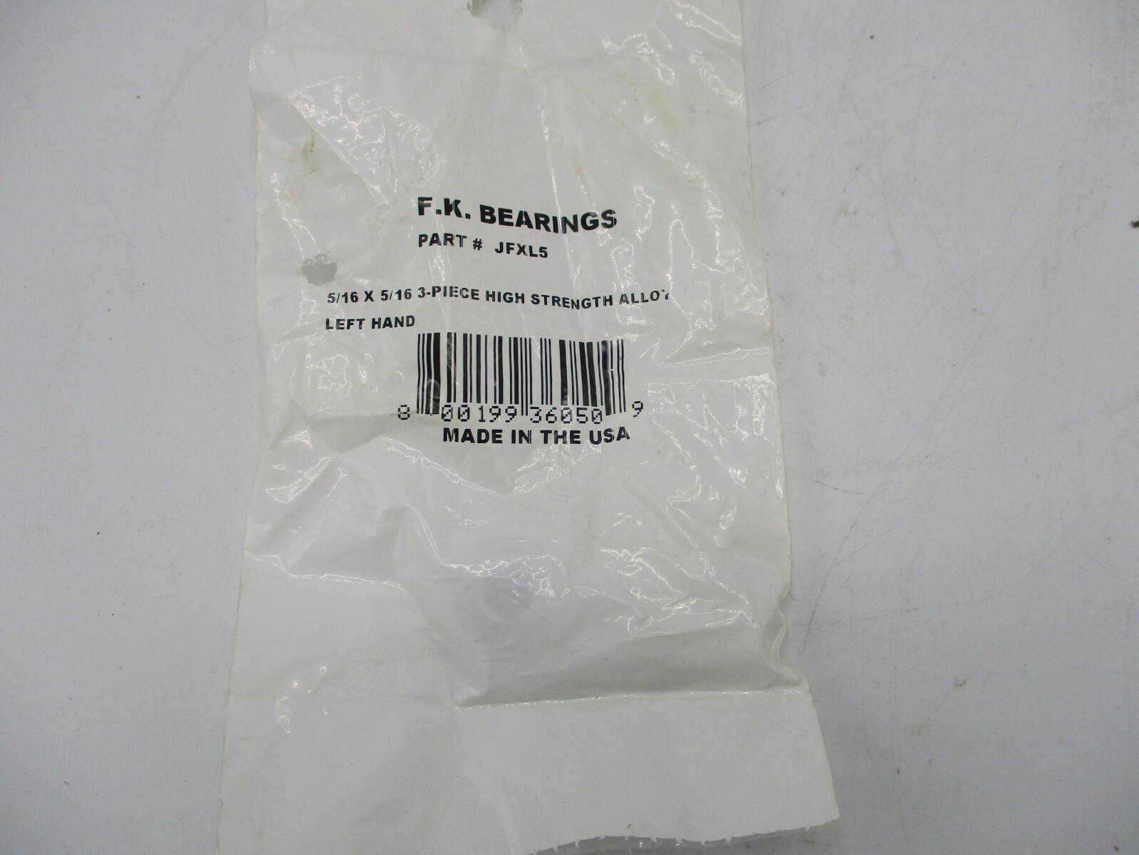 NEW F.K. BEARING JXL5 LEFT HAND ROD BEARING 5/16″ BORE X 5/16″ THREADED