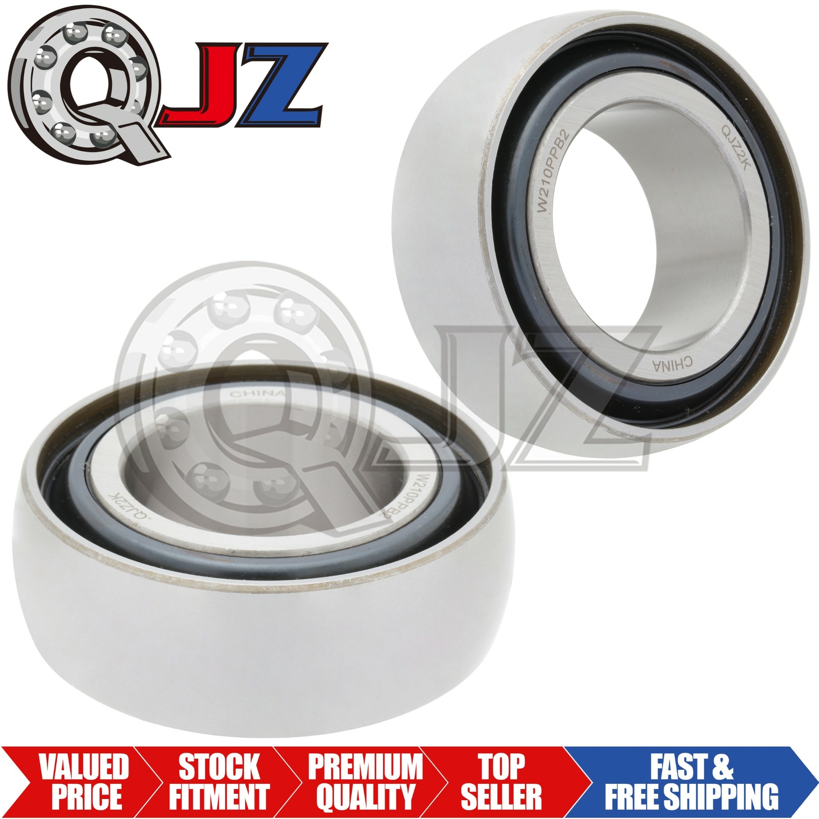 [2-Pack] W210PPB2 Agricultural Bearing 1.938″ x 3.543″ x 1.188″ (IDxODxW)