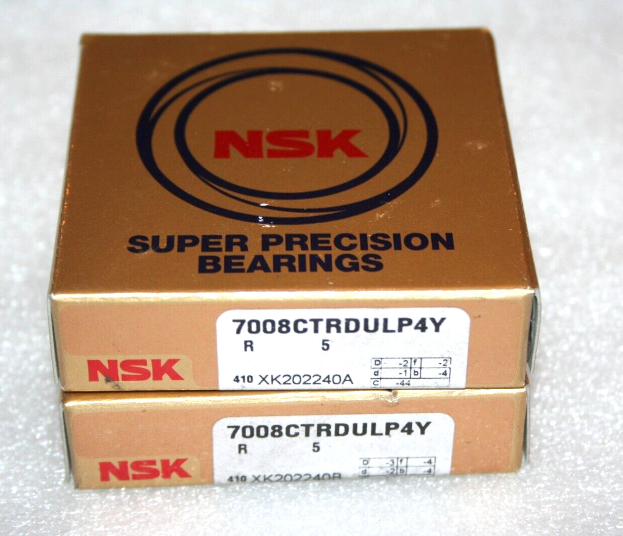 (Matched Set of 2) GENUINE NSK 7008 CTRDULP4Y Super Precision Bearings * NEW *