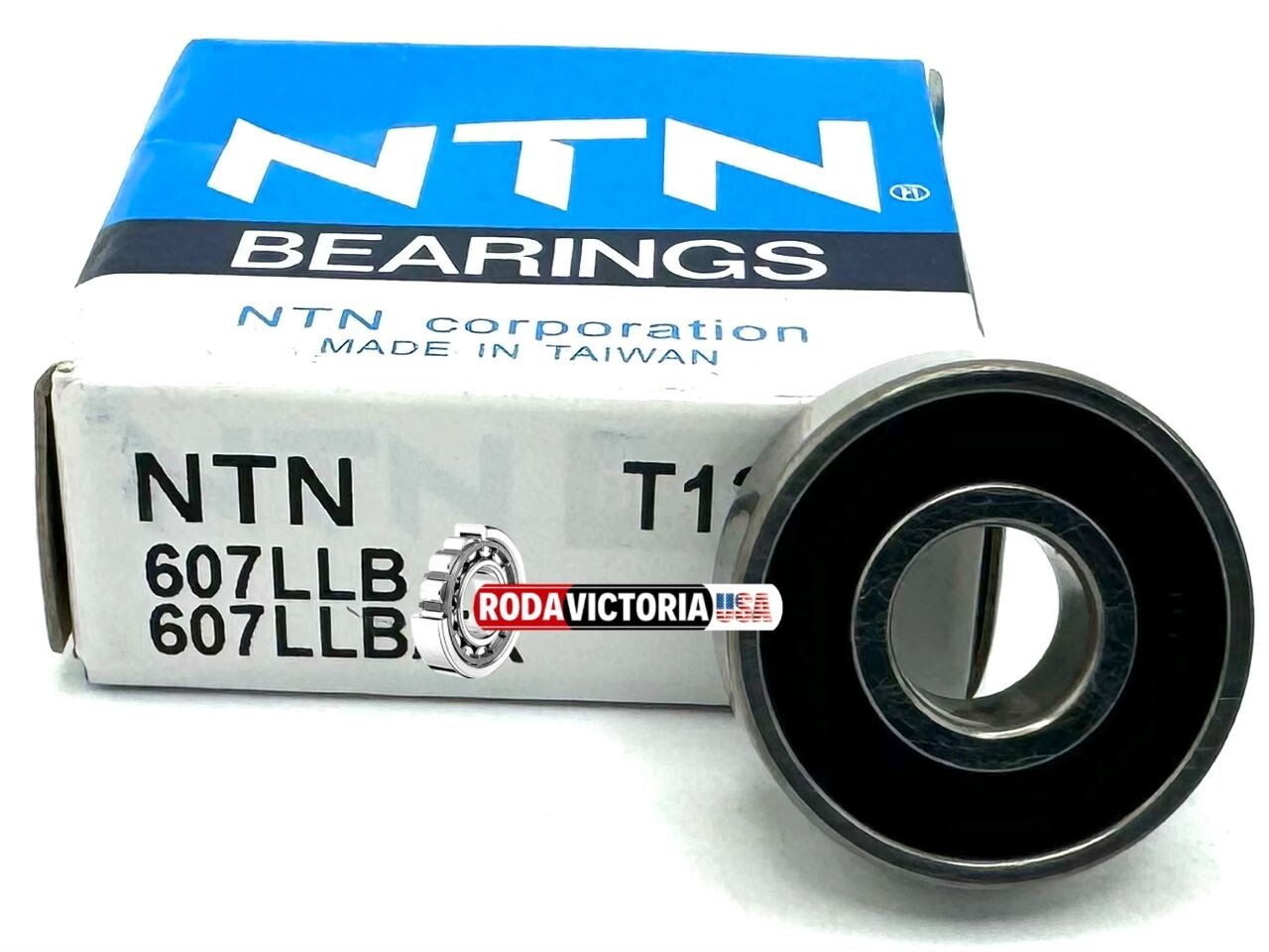 NTN 607 LLB DEEP GROOVE BALL BEARING, RUBBER SEALED 2RS 7x19x6 mm