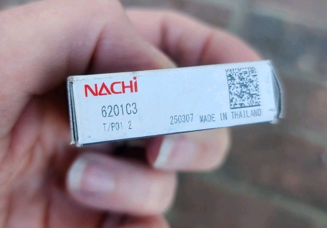 6 Pcs Nachi Bearings 6201C3 Ball Bearing, 6200 SERIES DEEP GROOVE RADIAL, NEW!!