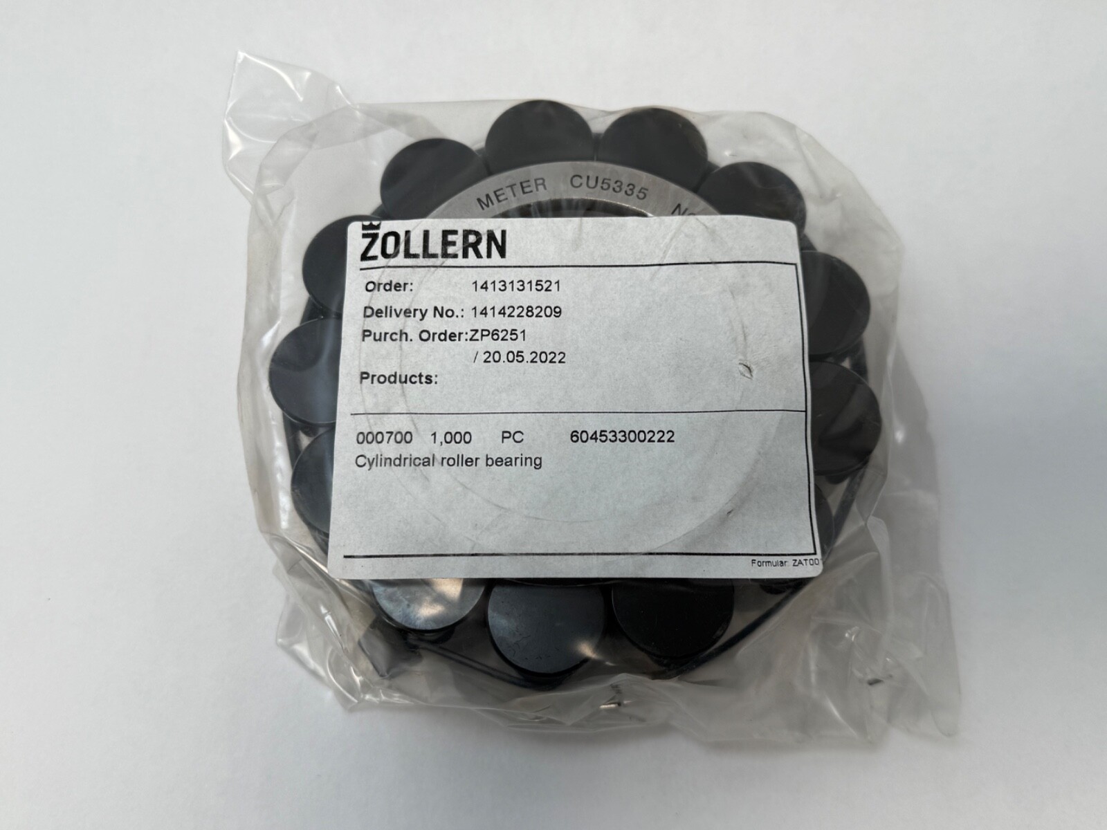 Meter CU5335 Cylindrical Bearing Zollern 60453300222 N016AJ 2-3/4″5-1/4″60mm