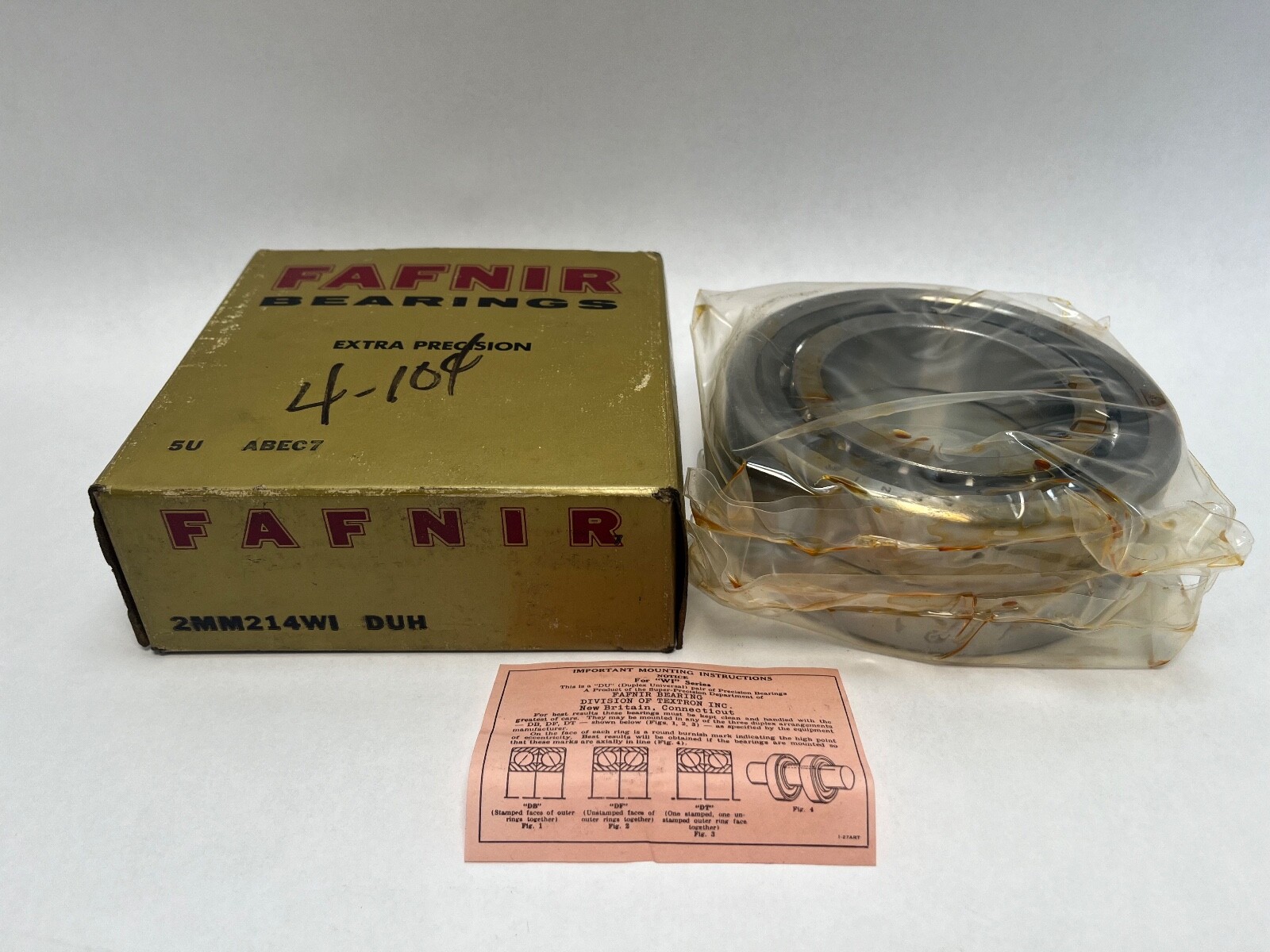 Fafnir 2MM214WI-DUH Bearing 70x125x24 mm 7214C 2-MM-214-WI-DUH USA 2 Pcs